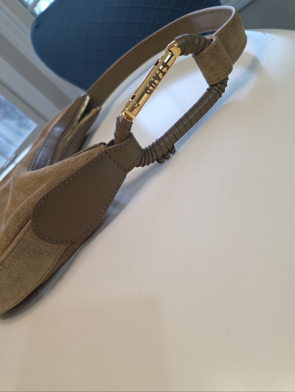 Staud Alden Suede Shoulder Bag In Hazel - Picture 4 of 10